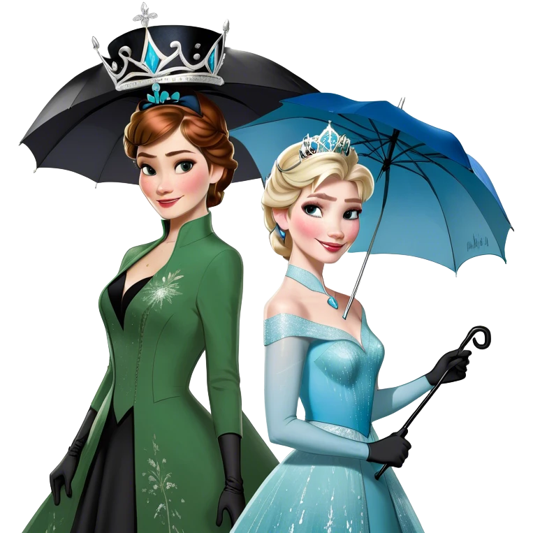 Elsa next to Mary poppins emoji
