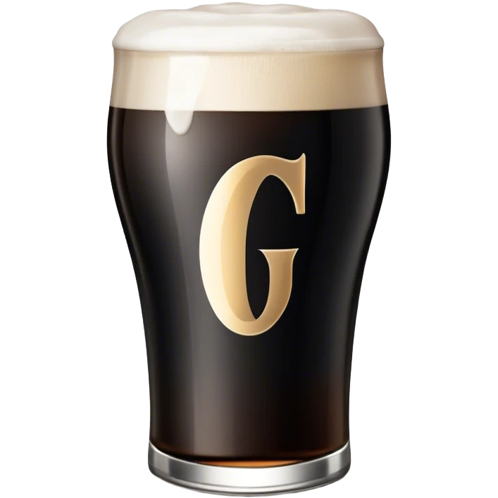 Pint of Guinness with the G split  emoji