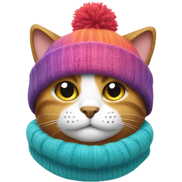 Cat wearing beanie emoji