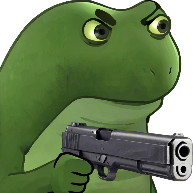 holding a gun emoji