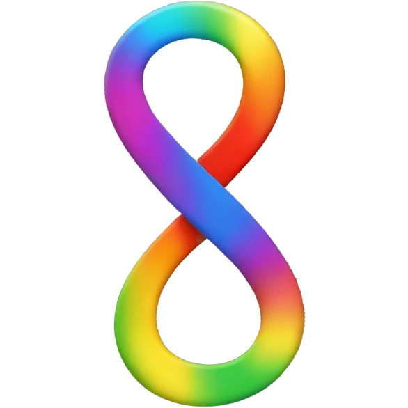 Infinity symbol rainbow emoji