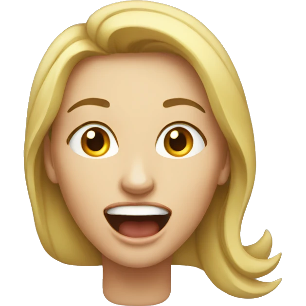 Caucasian Woman with mouth open  emoji