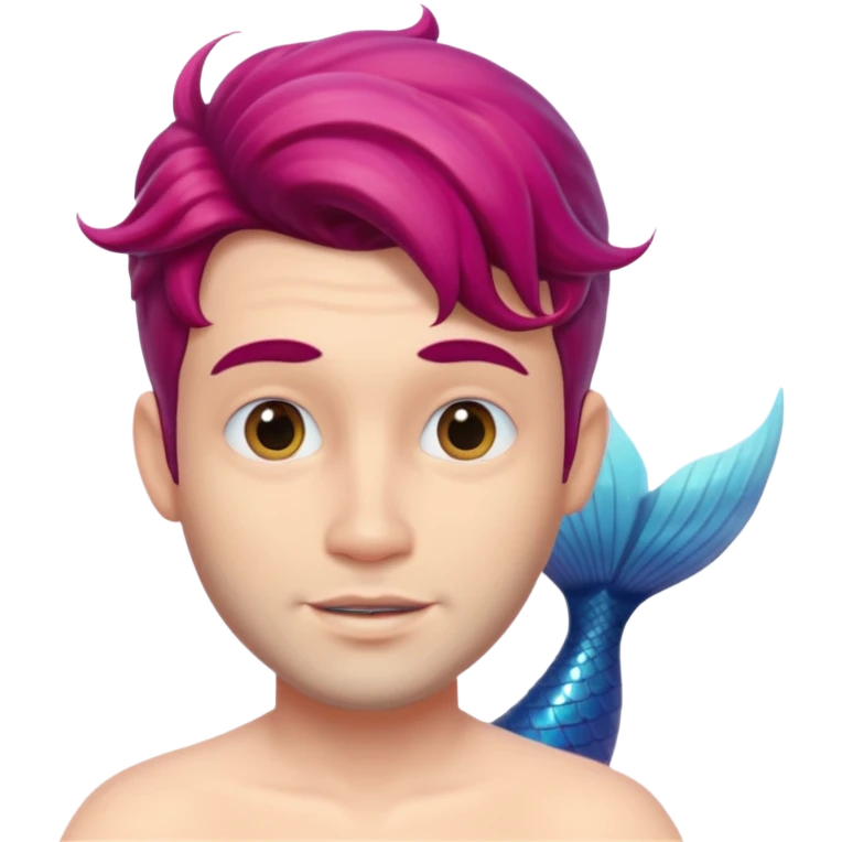 Mermaid face men 3d emoji