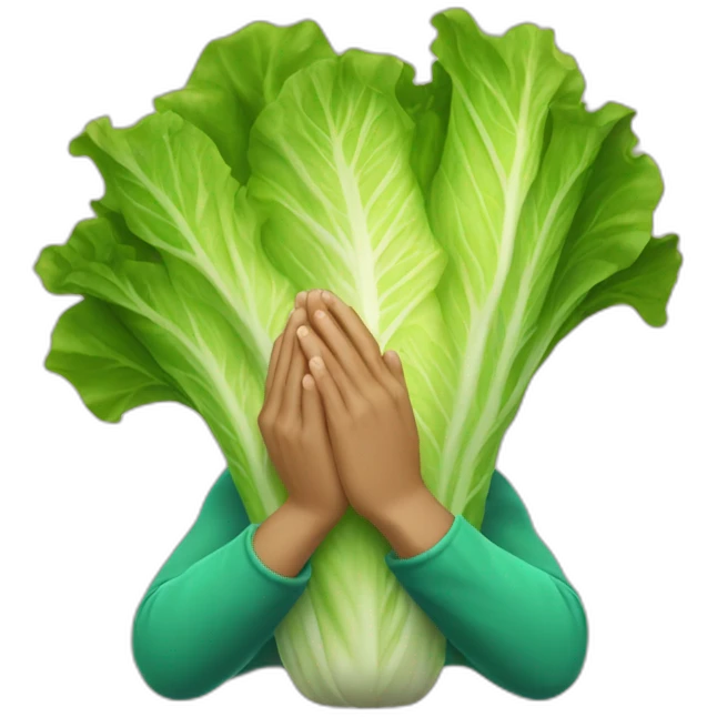 Lettuce With Praying Hands emoji