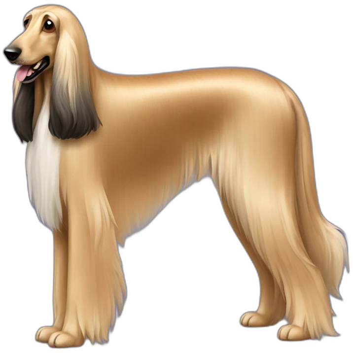 Dog Canine Afghan Hound full-height emoji