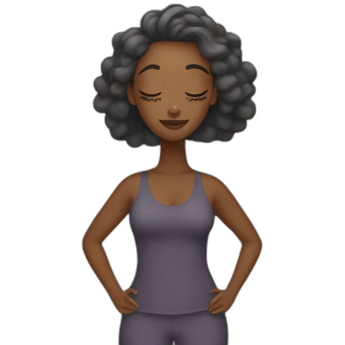 Black woman namaste emoji