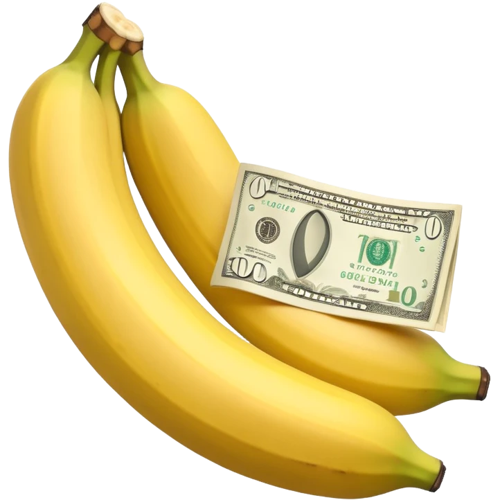 Banana with dollars inside emoji