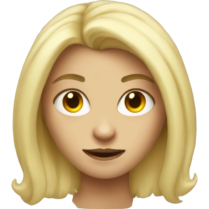 blonde girl demon emoji