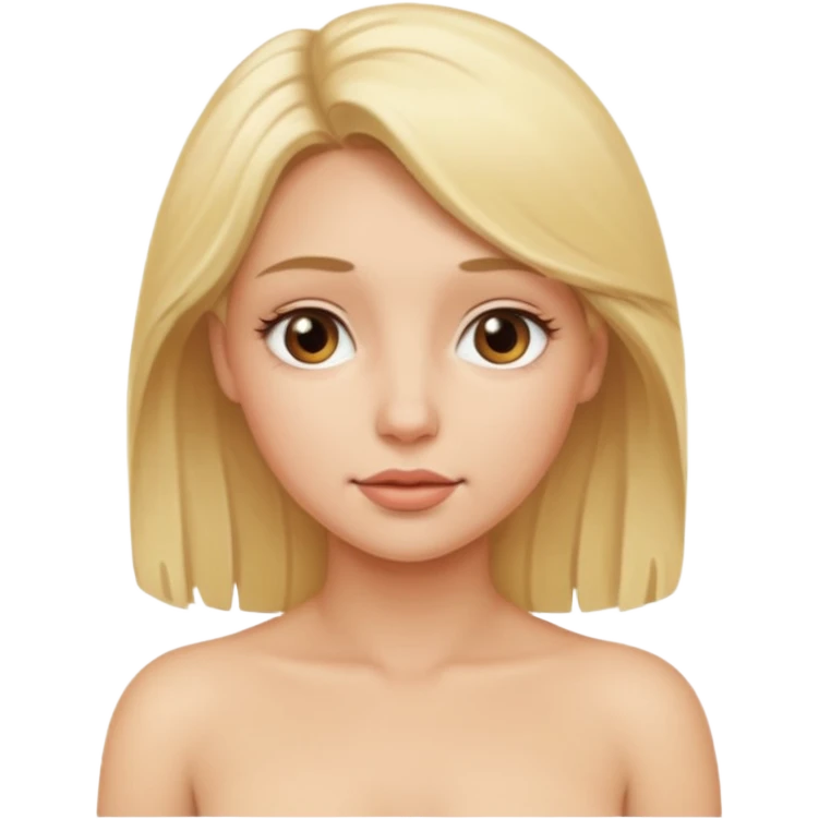 Naked blonde woman emoji
