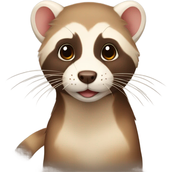 Ferret with tan and brown fur emoji