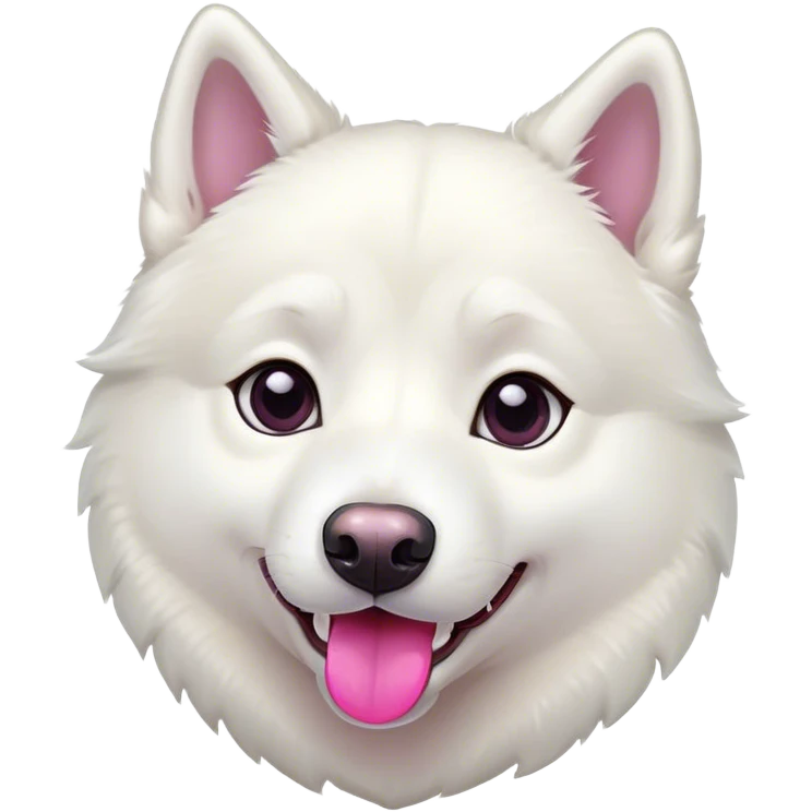 White husky smiling  emoji