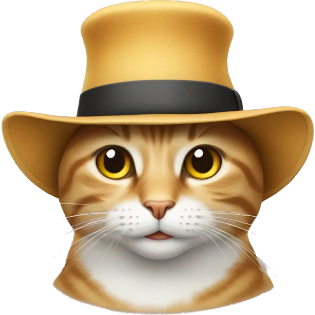 a cat with a hat emoji