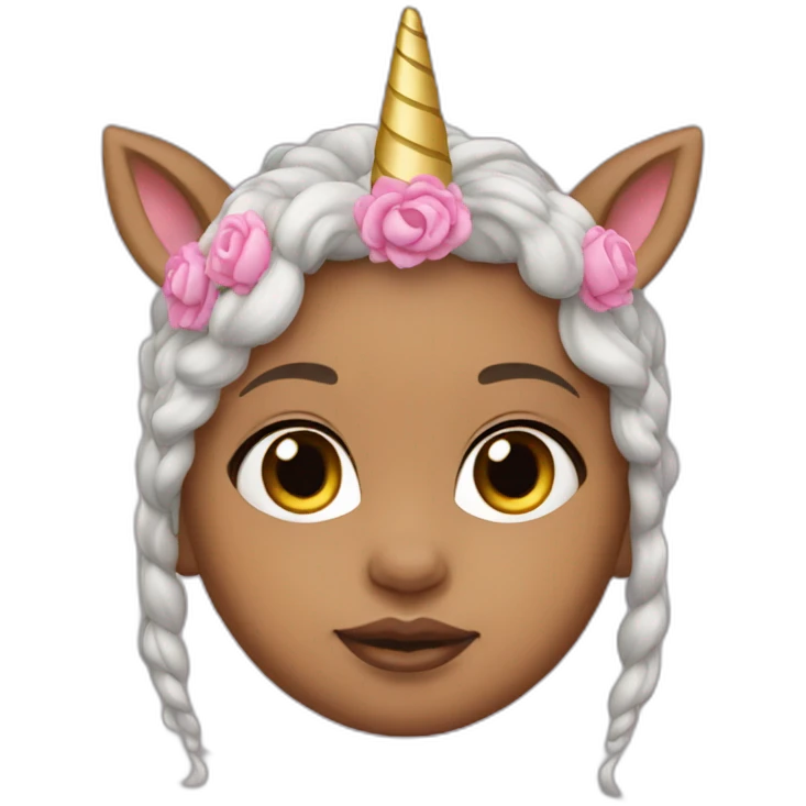 Light skin Newborn with unicorn headband emoji