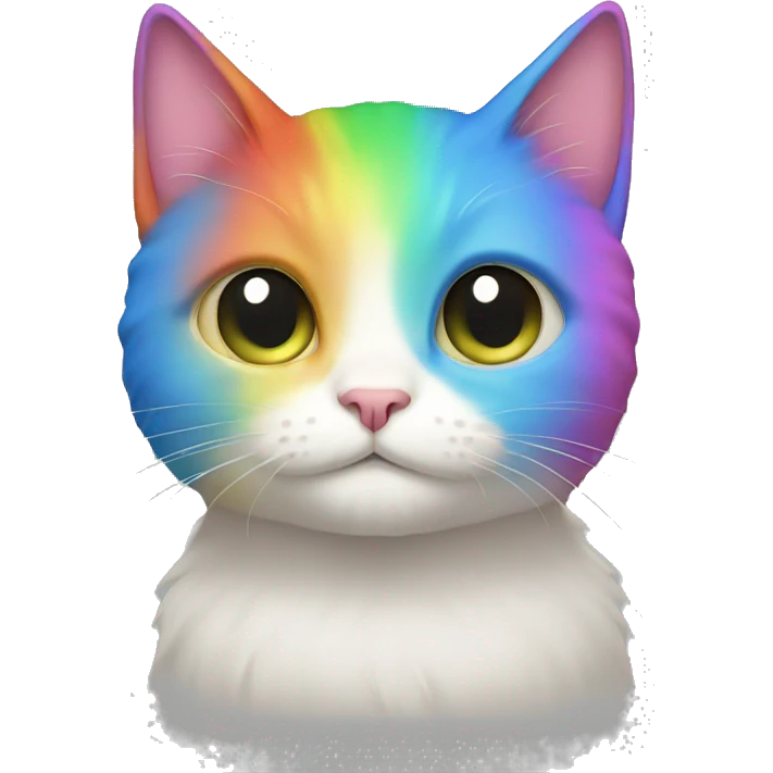 Rainbow cat emoji