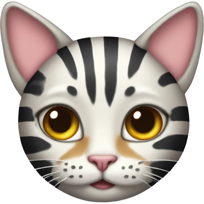 Sparkly striped cat emoji