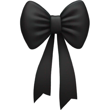 A black bow emoji