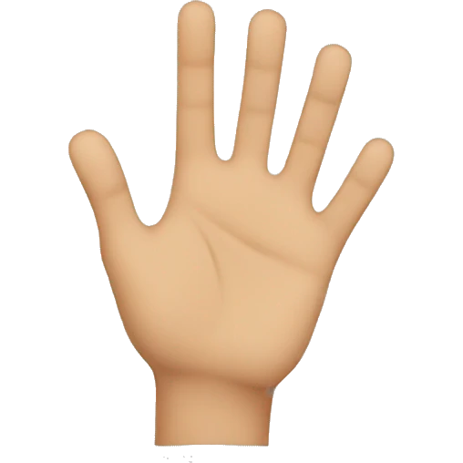 3 with hand emoji
