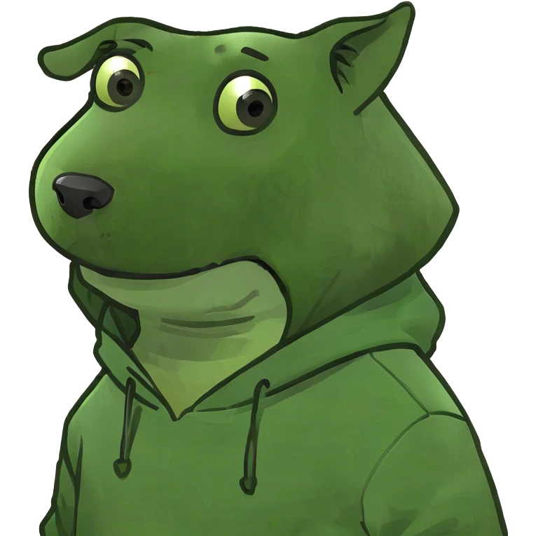 Dog wearing a hoodie  emoji