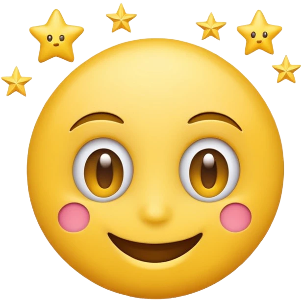 Smiling emoji with star eyes emoji