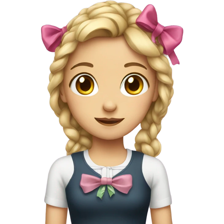 Girl with a bow emoji