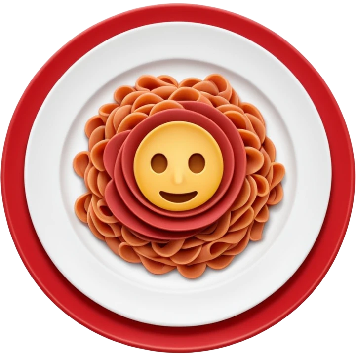 Pasta vermelha com papel emoji