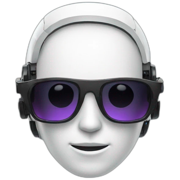 ai robot with sunglasses emoji