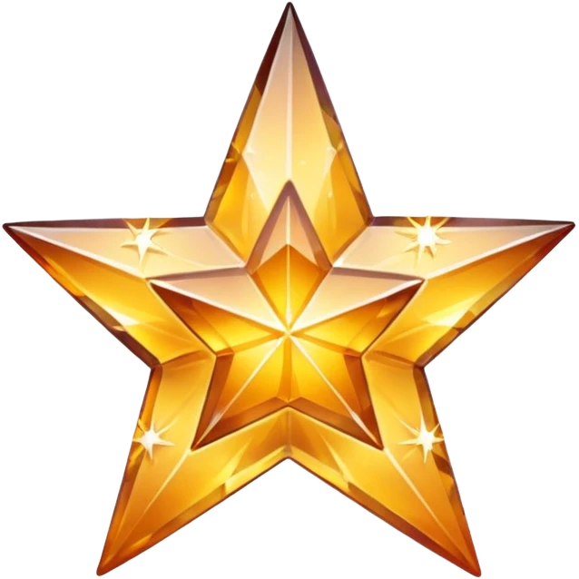 carved crystal star a shining "$" symbol emoji