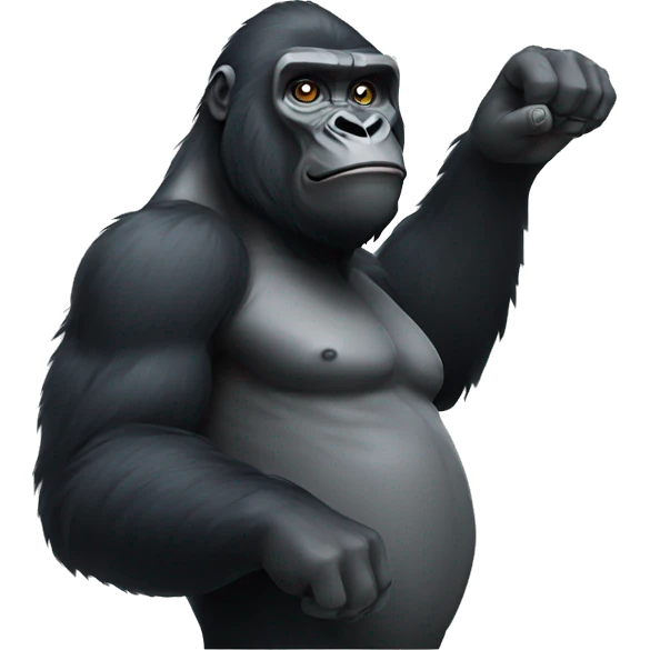 Gorilla wave emoji
