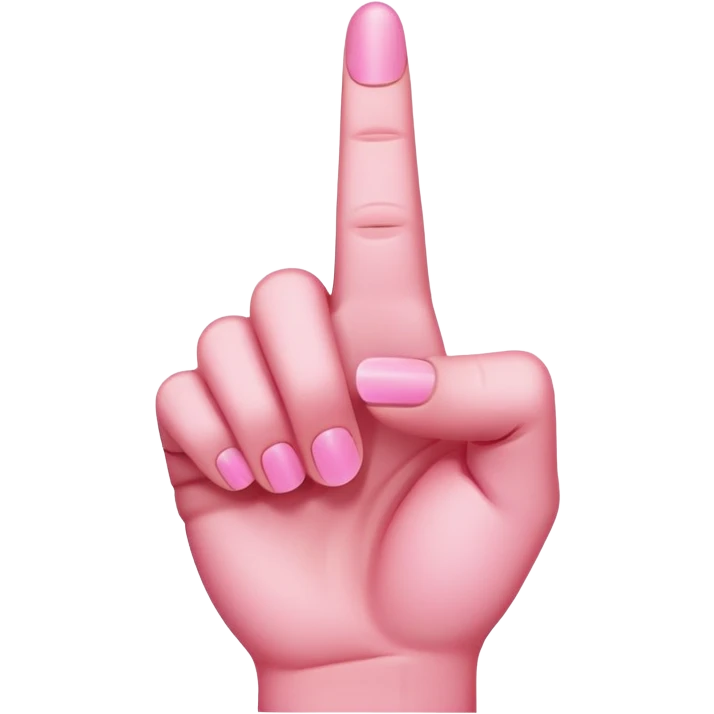 Pink hand middle finger  emoji