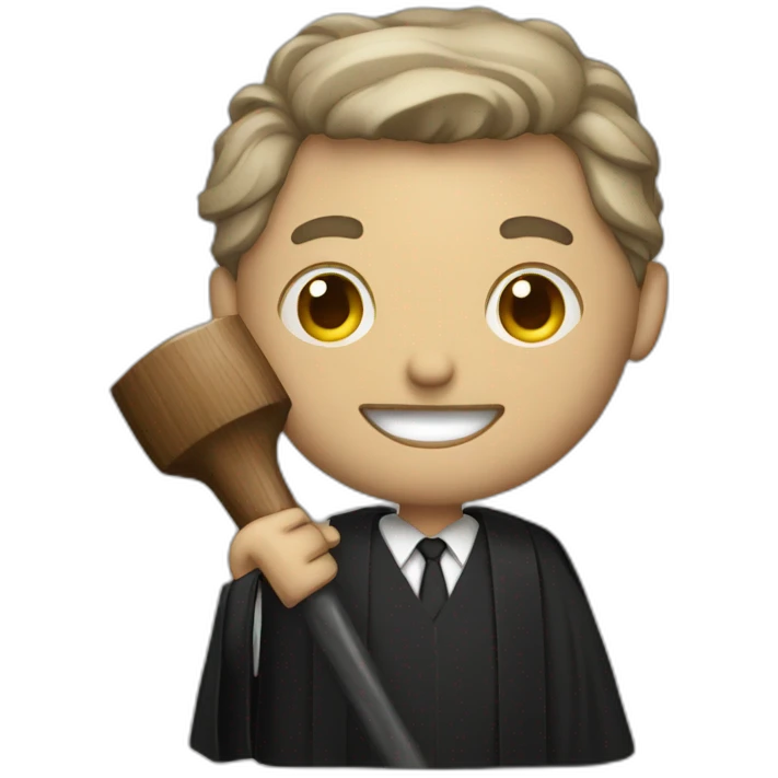 male judge with hammer emoji