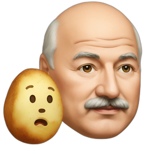 God annd lukashenko and potato emoji