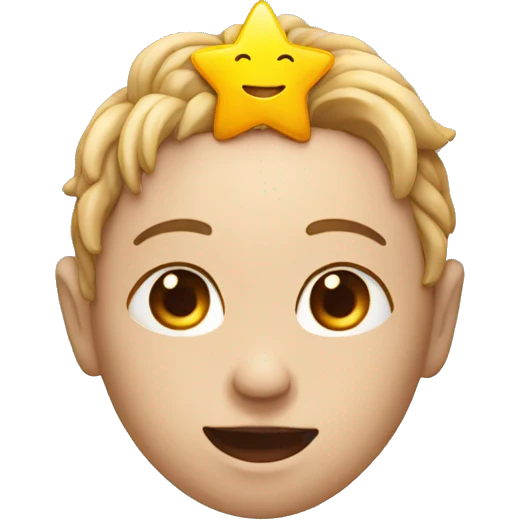 Real star inside human body emoji