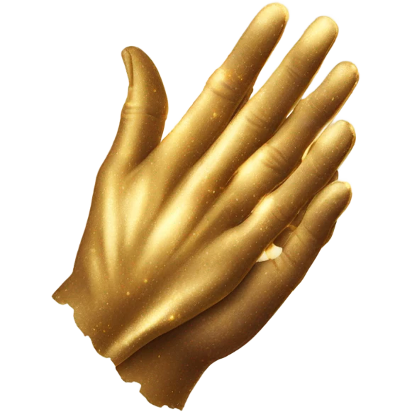 golden hands emoji