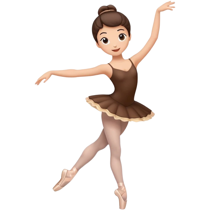 Hot coffee cup character in ballet tights performing a pirouette emoji