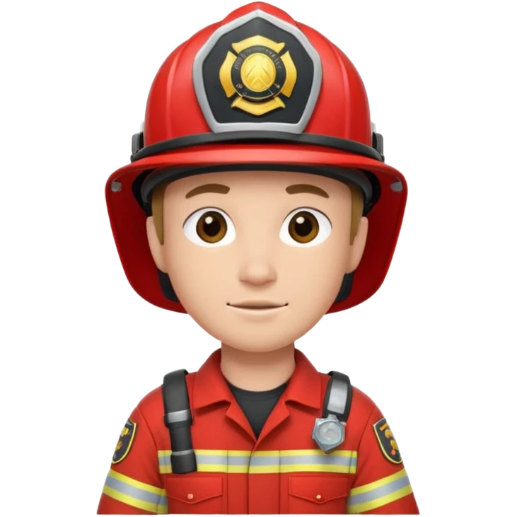 firefighter, red outfit emoji