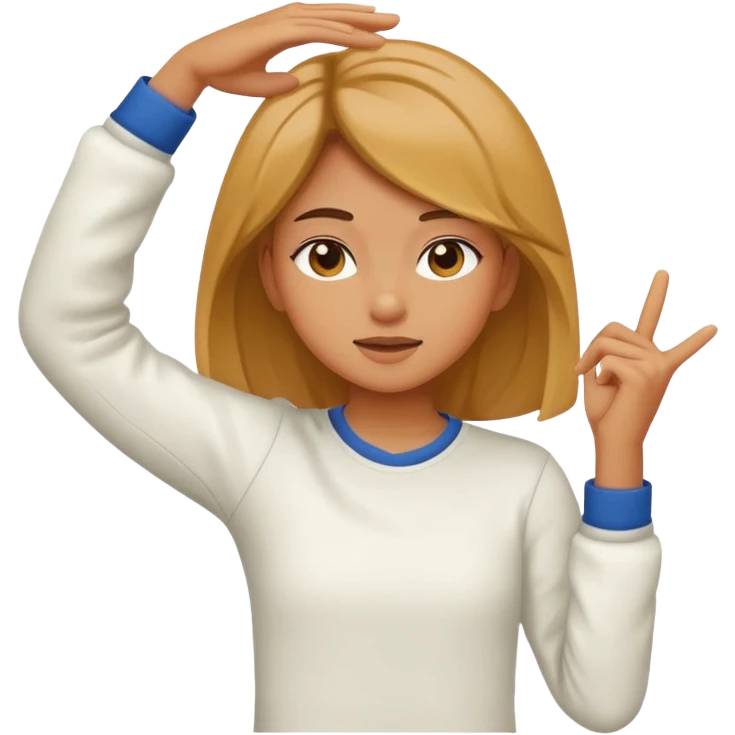girl dabing  emoji