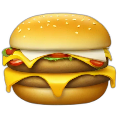 potato eating a cheeseburger emoji