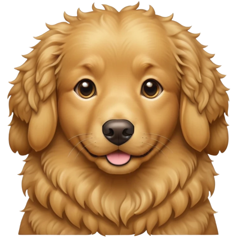 golden retriever with a perm  emoji
