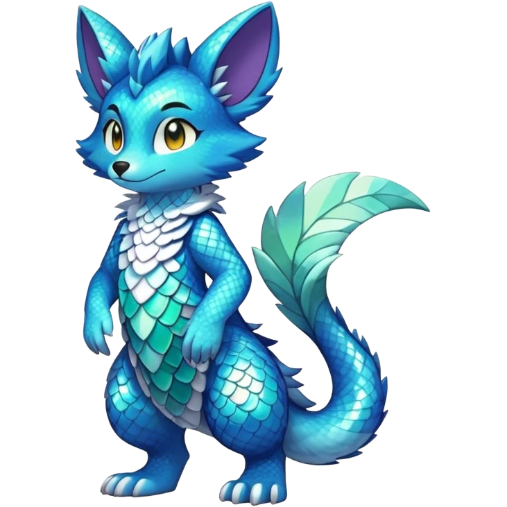 Shiny Cool Anthro Sona Fakemon Full Body emoji