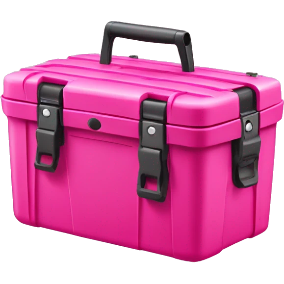 Realistic hot pink Fishing tackle box emoji