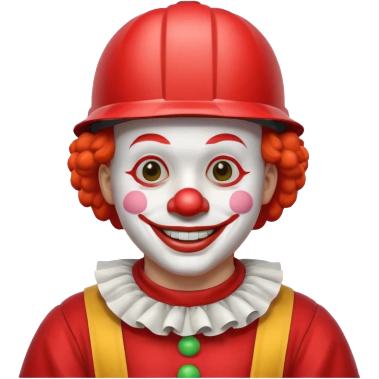 clown with helmet and red shirt emoji