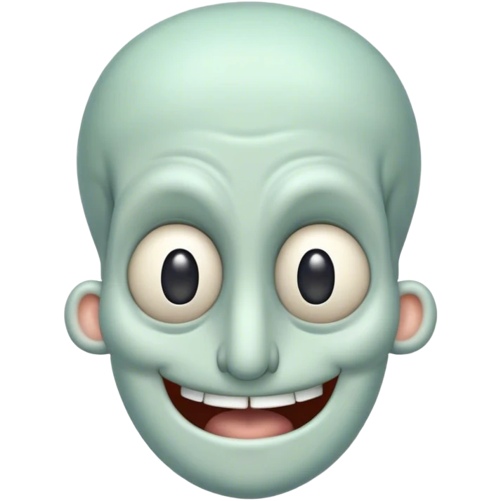 squidward smirk happy flirty emoji