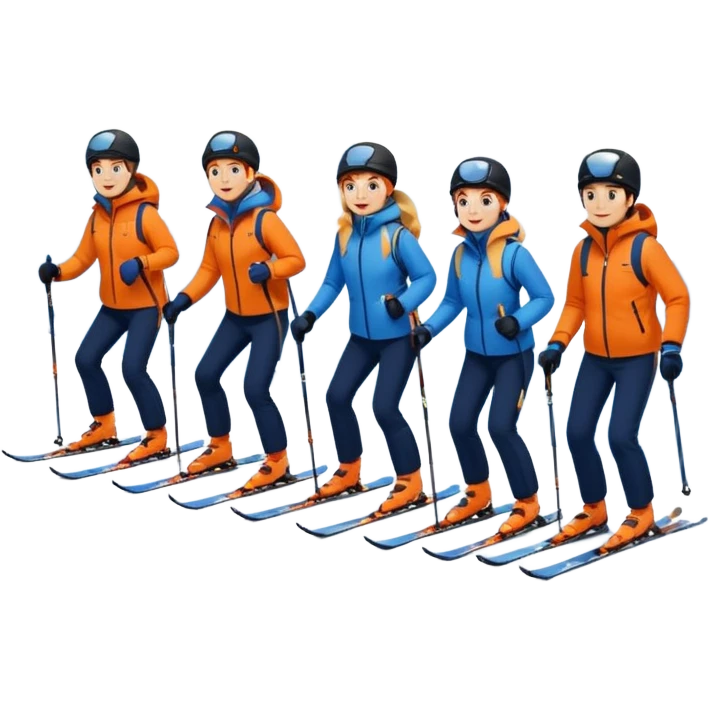 People skiing emoji