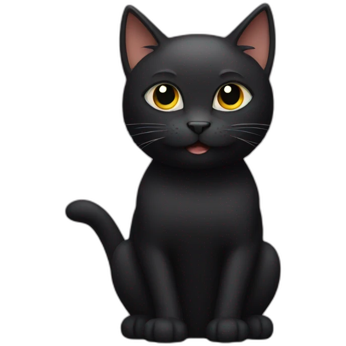 black cat with hands up  emoji