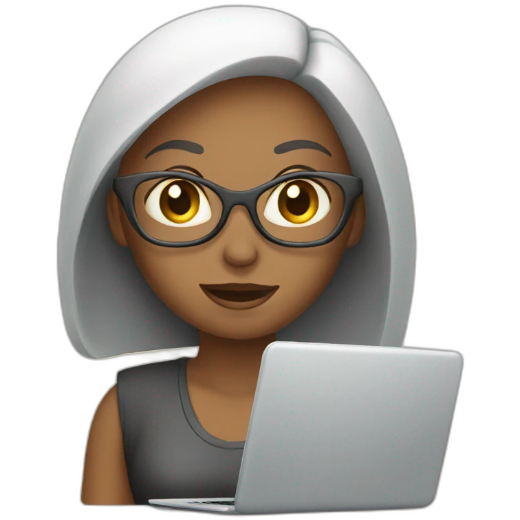 Woman and laptop emoji