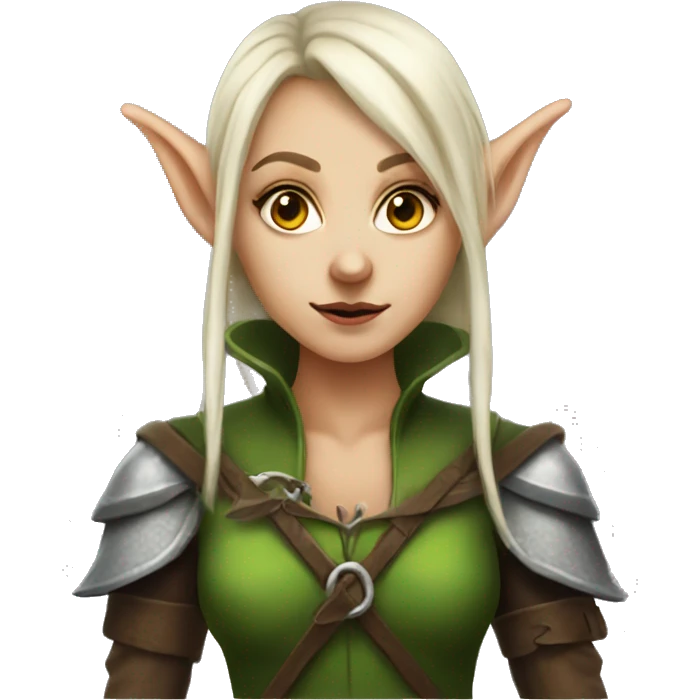 rogue female elf fantasy emoji