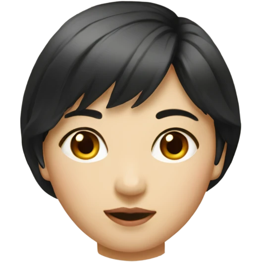 asian girl bangs elegant  emoji
