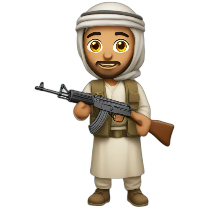 Arab holding an ak emoji
