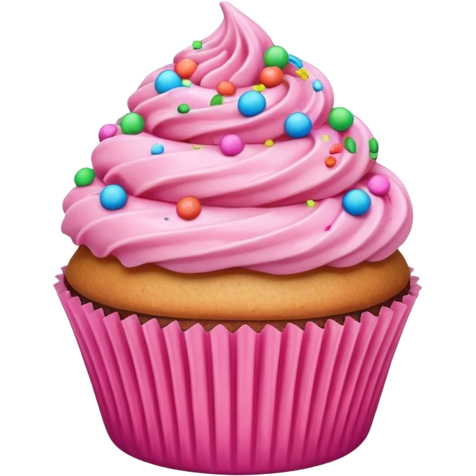 Cupcake with pink icing emoji