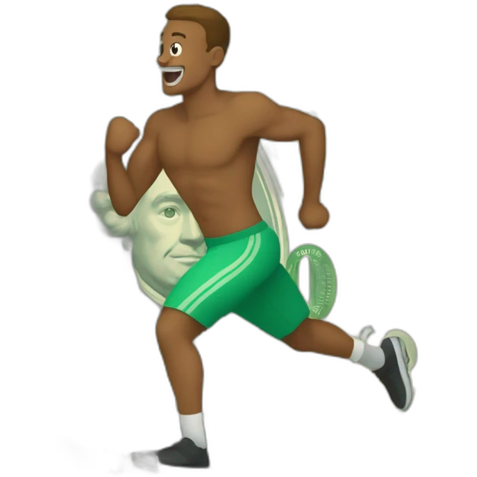 billete de dolar corriendo emoji